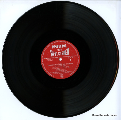 GRUMIAUX, ARTHUR brahms; violin concerto SFL-7544