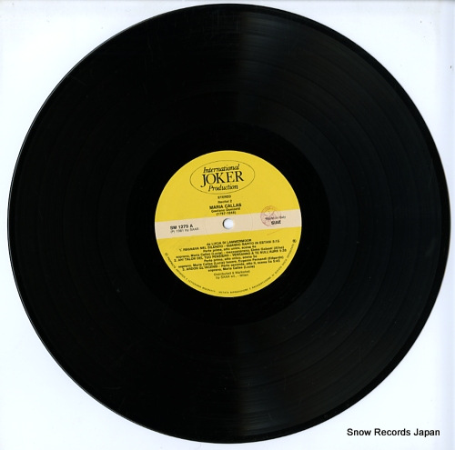CALLAS, MARIA recital 2 SM1279 - disc