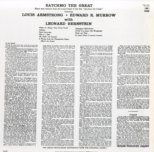 ARMSTRONG, LOUIS satchmo the great 20AP1846