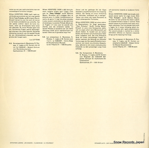 DERIEMAEKER, STANISLAS flor peeters; prelude en fuga in f (lydisch) op.72 nr1 DBM-N216