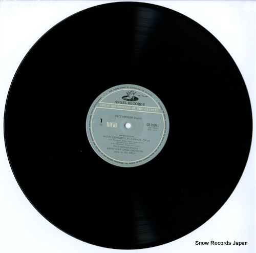 KREISLER, FRITZ mendelssohn; violin concerto in e minor, op.64 GR-70061