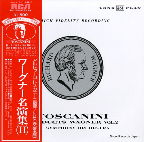 TOSCANINI, ARTURO toscanini conducts wagner vol.2 RVC-1558(M)