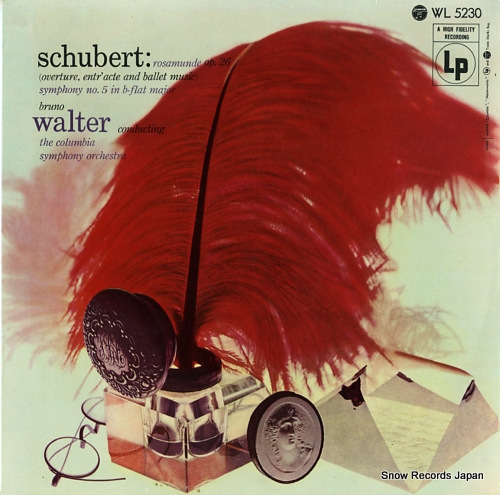 WALTER, BRUNO schubert; rosamunde op.26 (overture, enter' acte and ballet music) WL5230 - front cover