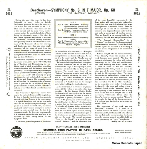 KARAJAN, HERBERT VON beethoven; symphony no.6 