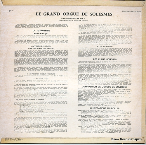 L'ABBAYE SAINT-PIERRE DE SOLESMES le grand orgue de solesmes 617