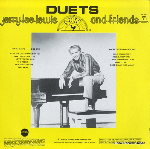 LEWIS, JERRY LEE, AND FRIENDS duets SUN1011