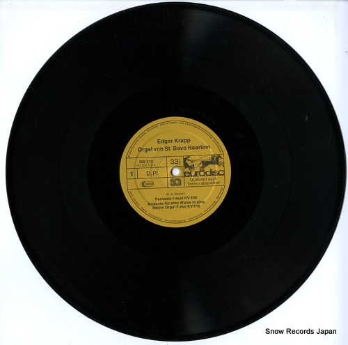 KRAPP, EDGAR bach; pastorale f-dur / major bwv590 SQ200212-366