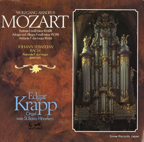KRAPP, EDGAR bach; pastorale f-dur / major bwv590 SQ200212-366