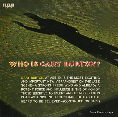 BURTON, GARY who is gary burton? RGP-1171