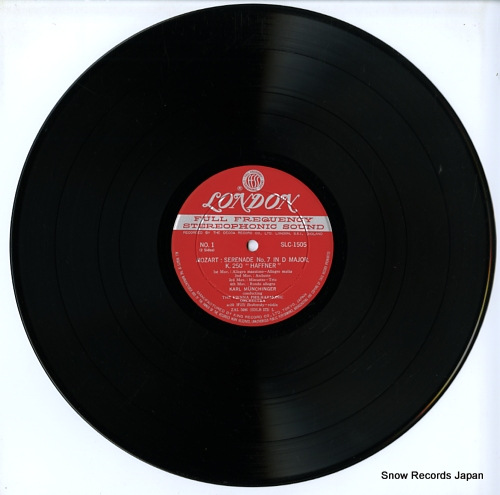 MUNCHINGER, KARL mozart; serenade no.7 in d major, k3250