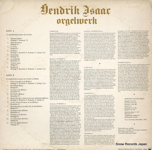 DERIEMAEKER, STANISLAS hendrik isaac orgelwerk MBM8 - back cover