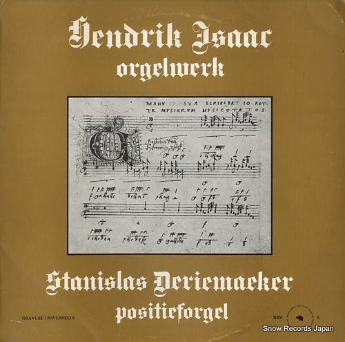 DERIEMAEKER, STANISLAS hendrik isaac orgelwerk MBM8 - front cover