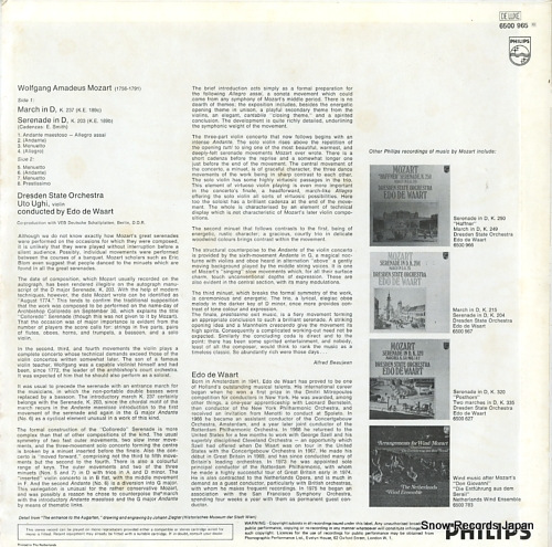 WAART, EDO DE mozart; serenade in d, k.203 / march in d, k.237 6500965