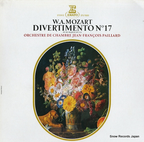 PAILLARD, JEAN-FRANCOIS mozart; divertimento no17 STU71069 - front cover