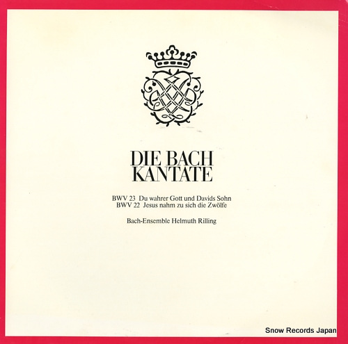 RILLING, HELMUTH die bach kantate / bwv23 du wahrer gott und davids sohn CLV71941 - front cover