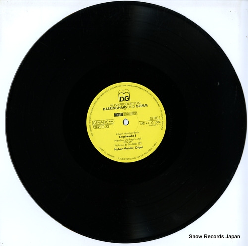 MEISTER, HUBERT bach; orgelwerke i MD+GG1084 - disc
