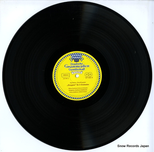 V/A stockhausen; gruppen fur 3 orchester / carre fur 4 orchester und 4 chore 137002 - disc