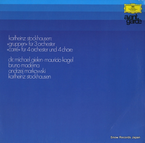 V/A stockhausen; gruppen fur 3 orchester / carre fur 4 orchester und 4 chore 137002 - front cover