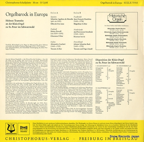 HELMUT TRAMNITZ orgel-barock in europa SCGLX75935