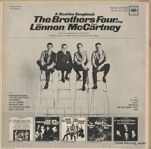 BROTHERS FOUR, THE a beatles songbook CS9302