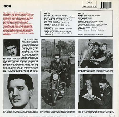 PRESLEY, ELVIS golden boy PL89729