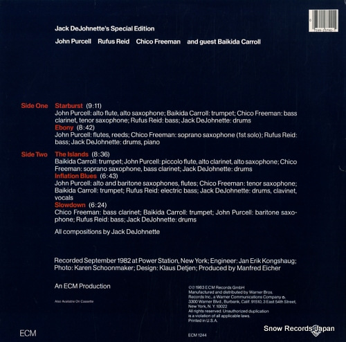 JACK DEJOHNETTE'S SPECIAL EDITION inflation blues 23790-1