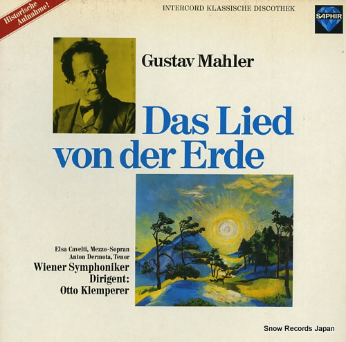 KLEMPERER, OTTO mahler; das lied von der erde INT120.926