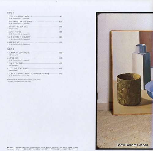 TOUSSAINT, OLIVIER eden is a magic world VIP-28066 - back cover