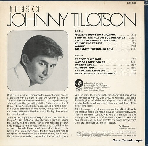 TILLOTSON, JOHNNY the best of johnny tillotson SE-4532