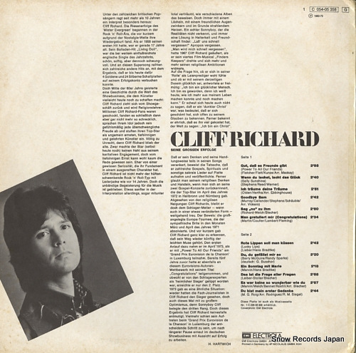 RICHARD, CLIFF seine grossen erfolge 1C054-05358 - back cover