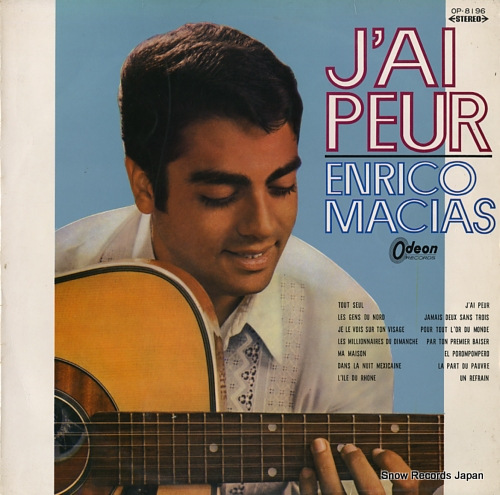 MACIAS, ENRICO j'ai peur OP-8196 - front cover