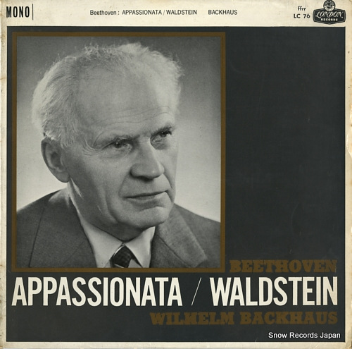 BACKHAUS, WILHELM beethoven; appassionata / waldstein LC76 - front cover