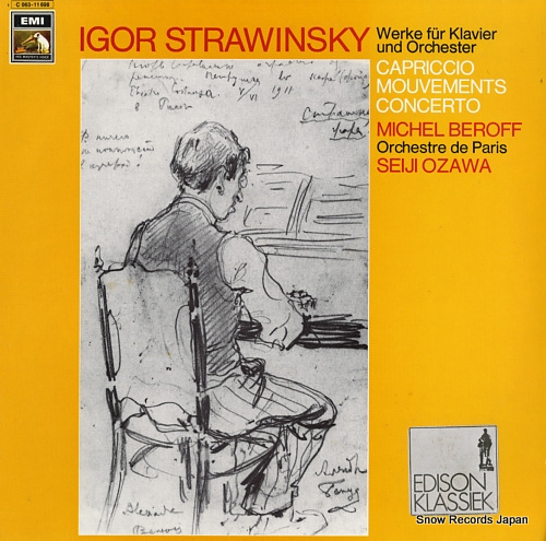 BEROFF, MICHEL / SEIJI OZAWA strawinsky; capriccio / mouvements / concerto 1C063-11698 - front cover