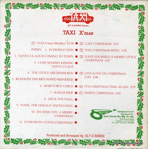 SLY AND ROBBIE taxi x'mas TXI0828