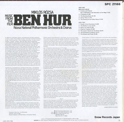 ROZSA, MIKLOS ben hur SPC21166