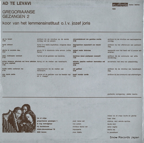 KOOR VAN HET LEMMENSINSTITUUT ad te levavi / gregoriaanse gezangen 2 1009 - back cover