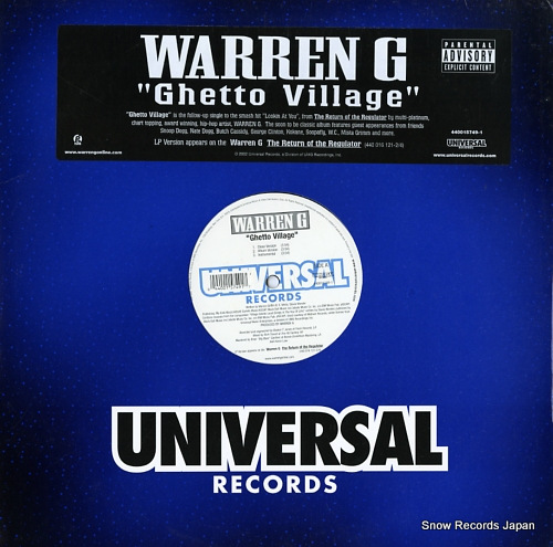 WARREN G ghetto village 440015749-1 - front cover