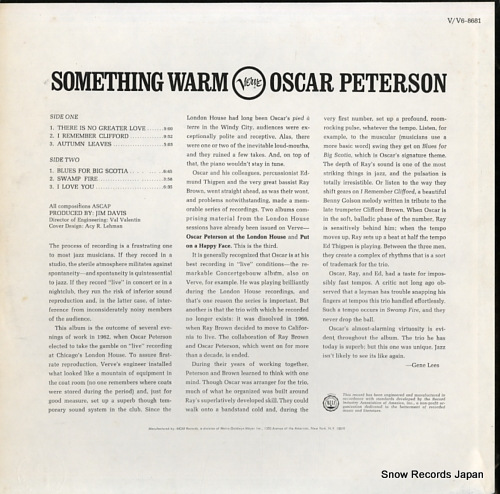 PETERSON, OSCAR something warm V6-8681