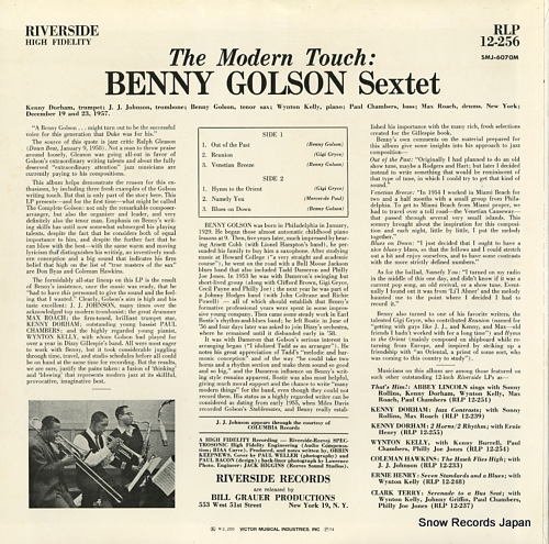 GOLSON, BENNY the modern touch SMJ-6070M