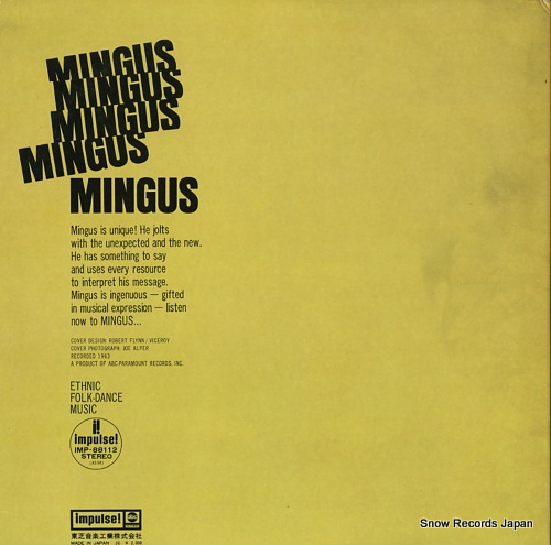 MINGUS, CHARLES mingus, mingus, mingus, mingus, mingus IMP-88112