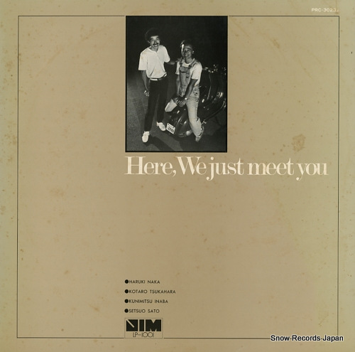 SATO-NAKA QUARTET here, we just meet you LP1001