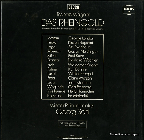 륰ƥ wagner; das rheingold 6.35250EK