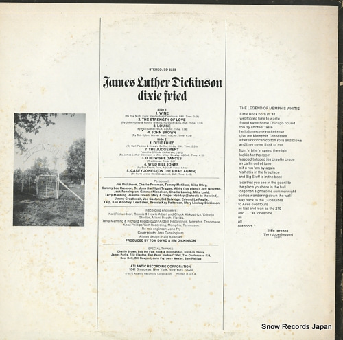 JAMES LUTHER DICKINSON dixie fried SD8299