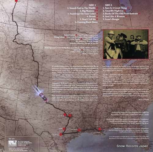 AMOS GARRETT, DOUG SAHM, GENE TAYLOR BAND, THE the return of the formerly brothers SPL1104 - back cover