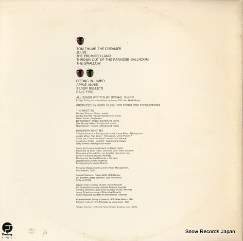DINNER, MICHAEL tom thumb the dreamer F-9512 - back cover