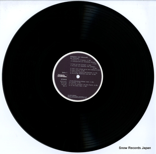V/A volkslieder und volksmusik aus thuringen ET-5138