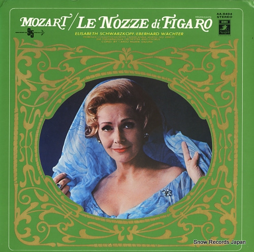 SCHWARZKOPF, ELISABETH / EBERHARD WACHTER mozart; le nozze di figaro (highlights) AA-8494
