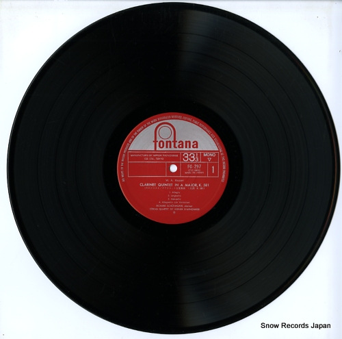 SCHONHOFER, RICHARD / ULYSSE DELECLUSE mozart; clarinet quintet in a major FG-297