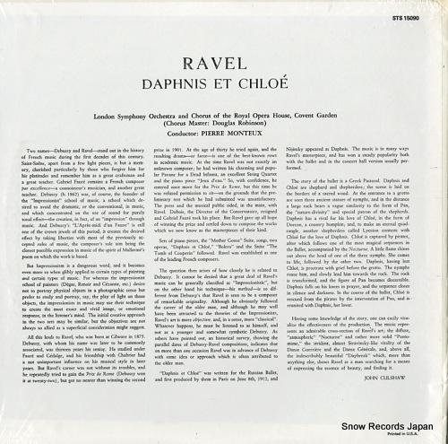 MONTEUX, PIERRE ravel; daphnis et chloe STS15090