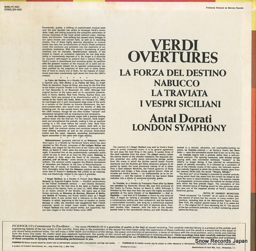DORATI, ANTAL verdi; overtures SPC4043